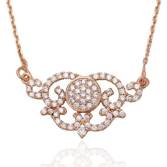 Elegant Royal Rose Gold 18KGP Necklace - Picture 1 of 9